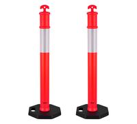 VEVOR Poteau de Signalisation Balise de Délimitation 2PCs 114 cm Base Lestée
