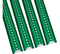 VEVOR Poteau de signalisation de canal en U de 6 pieds, lot de 4 poteaux de clôture solides verts en acier, panneau de signalisation de canal en U en acier pour jardin, cour, ferme ou carrefour routie