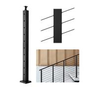 VEVOR Poteau de Garde-corps à Câble 914x50,8x50,8 mm Noir 1JZLGZXHS914YIVIS001V0