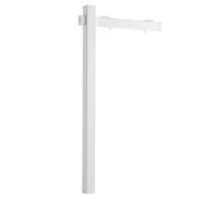 VEVOR Poteau pour Panneau Immobilier, Lot de 2, Support de Signalisation en PVC, Hauteur 1845 mm, avec Bras de 915 mm pour Panneaux jusqu'à 610 mm, pour Maison, Jardin, Extérieur, Blanc (Sans Panneau)