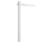VEVOR Poteau pour Panneau Immobilier, Support de Signalisation en PVC, Hauteur 1845 mm, avec Bras de 915 mm pour Panneaux jusqu'à 610 mm, pour Maison, Jardin, Extérieur, Blanc (Panneau Non Inclus)