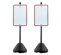 VEVOR Poteau sur Socle Support Panneau de Signalisation en Fonte, Ensemble de Poteau et de Base pour Panneau de Signalisation 152,4 cm de Long, Support Porte-Affiche pour Sécurité Routière, Noir