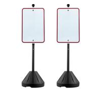 VEVOR Poteau sur Socle Support Panneau de Signalisation en Fonte, Ensemble de Poteau et de Base pour Panneau de Signalisation 152,4 cm de Long, Support Porte-Affiche pour Sécurité Routière, Noir