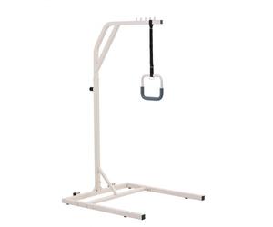 VEVOR Potence de Lit, Barre Trapèze de Lit Autoportante Hauteur Réglable avec 2 Roues, Capacité 136 kg, Aide à se Lever pour Personnes Âgées, Handicapées, Hôpital, Maison de Retraite, Soins à Domicile