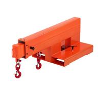 VEVOR Potence Télescopique pour Chariot Élévateur, Capacité de Charge 2495 kg, Bras de Levage avec 2 Crochets, Réglage Manuel 1200-1867 mm pour Manutention en Entrepôt, Usine et Chantier, Acier Q235B