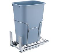 VEVOR Poubelle Encastrable Coulissante 35 L Simple Bac Collecteur de Déchets sur Glissières Capacité de Charge 50 kg Fermeture Amortie pour Placard Meuble Bas Sous Évier et Comptoir Cuisine Restaurant