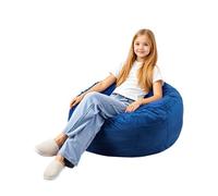 VEVOR Pouf Rond 89 cm avec Housse Amovible et Lavable, Fauteuil Paresseux avec Mousse à Mémoire de Forme 25D Remplie et Velours Hollandais Doux et Lisse, pour Chambre, Salle de Jeux, Salon, Bleu