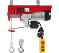 VEVOR Poulie électrique, 2640 lbs 230 V treuil électrique avec télécommande filaire de 14 pieds, hauteur de levage de 40 pieds avec câble simple, boucles simples/doubles, arrêt d'urgence, palan pour g