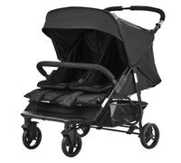 VEVOR Poussette double pliable côte à côte légère pour jumeaux tout-petit noir