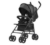 VEVOR Poussette légère pour bébé, poussette pour tout-petit compacte dossier inclinable multipositions, cadre acier au carbone, grand panier de rangement, porte-gobelet, pour nouveau-né, voyage, noir