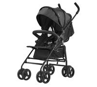 VEVOR Poussette légère pour bébé, poussette pour tout-petit compacte dossier inclinable multipositions, cadre acier au carbone, grand panier de rangement, porte-gobelet, pour nouveau-né, voyage, noir