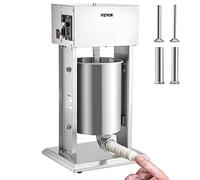 VEVOR Poussoir à Saucisses Électrique 10 L 200 W Machine à Saucisses Verticale en Inox Alimentaire Ensacheuse Saucisse avec 4 Tubes de Remplissage Vitesse Réglable pour Churros Saucissons Restaurant