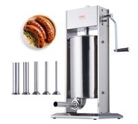 VEVOR Poussoir à Saucisses Manuel 15 L Machine à Saucisson Verticale en Inox 304