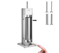 VEVOR Poussoir à Saucisses Manuel 7 L Machine à Saucisses Verticale en Acier Inoxydable Alimentaire Ensacheuse Saucisse 4 Tubes de Remplissage 2 Vitesses Réglables pour Churros Saucissons Restaurant