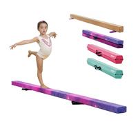 VEVOR Poutre gymnastique pliable pour enfants, 2380 mm, poutre d'équilibre antidérapante, support stable de 136,1 kg, équipement d'exercice en bois pour la maison, avec sac de transport, Galaxie