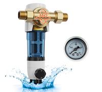 VEVOR Préfiltre à eau rotatif, 4 T/H débit élevé, filtre à sédiments de 40 microns d'eau de puits pour toute la maison, 19 mm G-M + 25,4 mm G-M, pour systèmes de filtration d'eau dans toute la maison