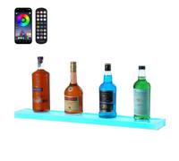 VEVOR Présentoir à Bouteilles Lumineux Étagère à Vins 1 Marche 76,2 cm pour Bar