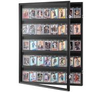 VEVOR Présentoir pour 35 cartes de sport, 617x775x55 mm, vitrine d'affichage pour cartes de football, protection UV 98% en verre PC transparent verrouillable pour cartes à collectionner, basket-ball