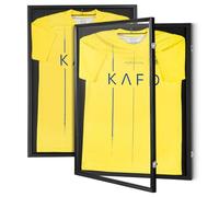 VEVOR Présentoir pour Maillot de Sport, 590x790x40 mm, boîte à Ombre verrouillable de Jersey, 2PCS, Protection UV 98% en Verre PC, cintres, pour Uniforme de Baseball, Basket-Ball, Football, Hockey