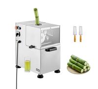 VEVOR Presse à Canne à Sucre Électrique 800 W, Extracteur de Jus de Canne à Sucre Haut Rendement de 300 kg/h, avec 4 Rouleaux en Acier Inoxydable, pour Restaurant Bar Stand Supermarché Boissons