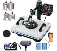 VEVOR Presse à Chaud 10 en 1 Machine de Sublimation de Transfert 30x38 cm Machine de Presse à Chaud Blanche Numérique LCD 1000 W Transfert Efficace pour T-Shirt Chapeau Casquette Tasse Assiette Stylo
