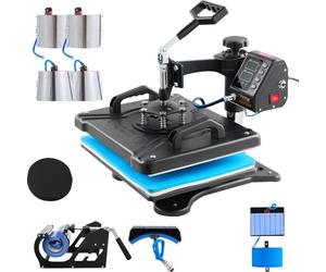 VEVOR Presse à Chaud 10 en 1 Machine de Sublimation de Transfert 30x38 cm Machine de Presse à Chaud Numérique LCD 1000 W Transfert Efficace pour T-Shirts Chapeaux Casquettes Tasses Assiettes Stylos