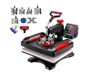 VEVOR Presse à Chaud 11-en-1, 29x38 cm, Machine de Sublimation Textile Numérique, Presse à Chaleur Transfert par Sublimation Double Tube, pour T-shirt Chapeau Casquette Tasse Assiette Stylo Chaussures