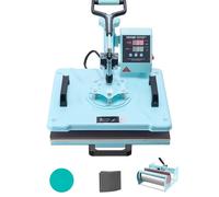 VEVOR Presse à Chaud Portable, Métal Aluminium Silicone, Rose, 300 x 380 mm