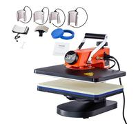 VEVOR Machine de Sublimation Textile, Noir et Orange, 30,5 x 38 cm