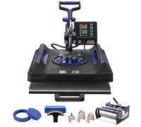 VEVOR Machine de Sublimation Textile, Noir et Bleu, 38 x 38 cm