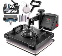 VEVOR Presse à Chaud 8 en 1 Presse à Chaud 38x 30cm Machine de Sublimation Presse à Chaud Numérique Pivotant à 360 Degrés A60