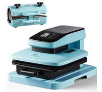 VEVOR Presse à Chaud Automatique 2 en 1 pour T-shirt et Gobelet, 381x381 mm, Machine de Sublimation Textile Intelligente avec Libération Automatique, Chauffe Rapidement, Transfert de Chaleur Efficace