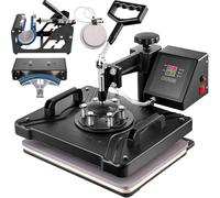 VEVOR 5-in-1 Transfer Press, 38 x 30 Cm, Hot Press, Machine T-Shirt Press, Machine Heat Press, Machine DIY Heat Press with Digital LED Temperature and Time Controller
