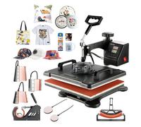 VEVOR Presse à Chaud Numérique 8 en 1, Machine de Sublimation Textile avec Plaque Chauffante de 29x38 cm, pour DIY T-shirts Mugs Casquettes et Assiettes, Presse à Imprimer Multifonctionnelle