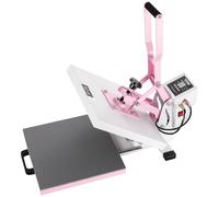 VEVOR Presse à Chaud Numérique, Plaque Chauffante 38 x 38 cm, Machine de Sublimation Textile Coulissante, Chauffage Rapide et Uniforme, Coton Isolant à 2 Couches, DIY T-shirts/Oreillers/Sacs, Rose