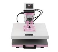 VEVOR Presse à Chaud Numérique, Plaque Chauffante 38 x 38 cm, Machine de Sublimation Textile Coulissante, Chauffage Rapide et Uniforme, Coton Isolant à 2 Couches, DIY T-shirts/Oreillers/Sacs, Rose