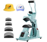 VEVOR Presse à Chaud pour Casquettes Chapeaux avec 4 Platines pour HTV Vert
