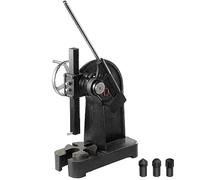 VEVOR Presse à Crémaillère, Presse à Arbre à Cliquet de 3 T, avec Levier et Volant, Hauteur Max. 310 mm, Presse à Poinçonner Manuelle de Bureau en Fonte, pour Estampage, Pliage, Étirement, Formage