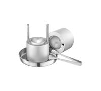 VEVOR Presse à Glaçons Diamant 53 mm, Moule à Glaçon Rond en Aluminium Aéronautique, Bac à Glaçons avec Bac d'Égouttage et Pince, pour Boissons Cocktails Whisky Scots Café Soirées Pyjama Bars