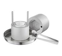 VEVOR Presse à Glaçons Diamant 65 mm, Moule à Glaçon Rond en Aluminium Aéronautique, Bac à Glaçons avec Bac d'Égouttage et Pince, pour Boissons Cocktails Whisky Scots Café Soirées Pyjama Bars