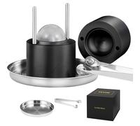 VEVOR Presse à Glaçons Sphères de 61 mm Moule à Glaçon Rond en Alu Bac à Glaçons Ronds avec Pince Fabrication Rapide de Glaçons Boules pour Boissons Cocktails Whisky Café Soirées Pyjama Bars Noir