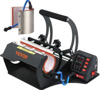VEVOR Presse à gobelets Presse à transfert Impression de tasses Presse à transfert Presse à chaud, Noir, Puissance 560 W, Température & temps réglables, 0-220 ℃ / 0-999 s, Machine à imprimer des gobel