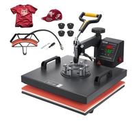 VEVOR 2 en 1 Presse à Chaud Machine de Sublimation Textile 38x38 cm Machine d'impression 1200 W Presse à Chaleur Polyvalente Contrôle Numérique Transfert Efficace Imprimante pour T-Shirt Sac Chapeau