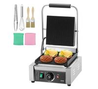 VEVOR Presse à Panini Commerciale Gril Électrique 22,5x23 cm Appareil à Sandwich