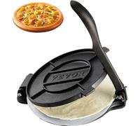 VEVOR Presse à tortilla, 20 cm Presse à tacos, Robuste presse à tortilladora en fonte, Tortilla Maker pré-assaisonné Fabricant de tortilla avec 100 pcs. Papier parchemin, machine à pâte pour tortilla