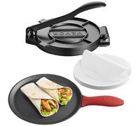 VEVOR Presse à Tortillas Appareil à Chapati Roti de 20 cm en Fonte Cuisine