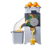 VEVOR Presse Agrumes Professionnel Extracteur de Jus Électrique 100 W, Pour Bar à Jus Restaurant Supermarché, Presse Orange Commerciale à Rendement Élevé, Avec Bac à Écorces et Couvercle en PC