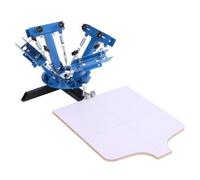 VEVOR Presse de Sérigraphie 4 Couleurs 1 Station 540x450 mm Rotative 360°, Machine Manuelle en Acier au Carbone avec Revêtement par Poudrage, pour T-Shirts, Sacs, Usage Domestique et Professionnel