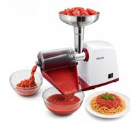VEVOR Presse Tomate Électrique 800 W Max., 40 kg/h, 4 Cônes Filtres, Blanc Épépineuse pour Confiture de Fruits, Purées, Salsa, Conserve Maison, Récoltes, Avec Tamis en Inox, Machine à Coulis Efficace