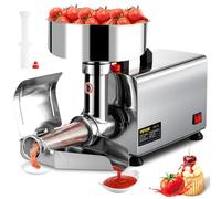 VEVOR Presse-tomates électrique - 370 W Moulin à tomates en acier inoxydable, machine à sauce tomate avec moteur en cuivre pur, traite 90-160 kg par heure